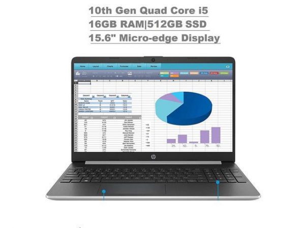 2020 Newest HP 15 15.6" HD Micro-Edge Business Laptop (10th Gen Intel Core i5-1035G1, 16GB DDR4 RAM, 512GB PCIe M.2 SSD) USB Type-C, HDMI, HD Webcam, Windows 10 Home Silver HP
