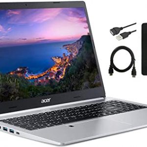 2021 Acer Aspire 5 Slim Laptop 15.6" FHD IPS, AMD Ryzen 3 3350U(up to 3.5GHz), 8GB RAM 256GB NVMe SSD, WiFi6 Fingerprint Reader Backlit KB Windows 10 w/Ghost Manta Accessories