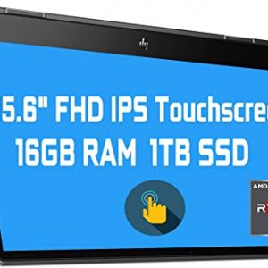 2021 Flagship HP Envy 15 x360 2 in 1 Laptop 15.6" Diagonal FHD IPS Touchscreen Display AMD 6-Core Ryzen 5 4500U 16GB RAM 1TB SSD Fingerprint Backlit Wifi6 USB-C HDMI B&O Win10 + iCarp Pen