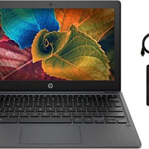 2021 HP Chromebook 11.6" HD (1366 x 768) Laptop, 8-Core MediaTek MT8183 CPU, 4GB LPDDR4 SDRAM, 32GB eMMC, Chrome OS, up to 15 Hours Battery Life, Wi-Fi, USB-A&C, w/Ghost Manta Accessories