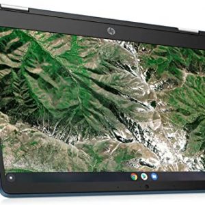 2021 HP Chromebook X360 2-in-1 14" HD Touchscreen Light and Slim Laptop, Intel Celeron N4020 Processor, 4GB RAM, 64 GB eMMC, Webcam, Bluetooth, Wi-Fi, Chrome OS, Teal, W/ IFT Accessories