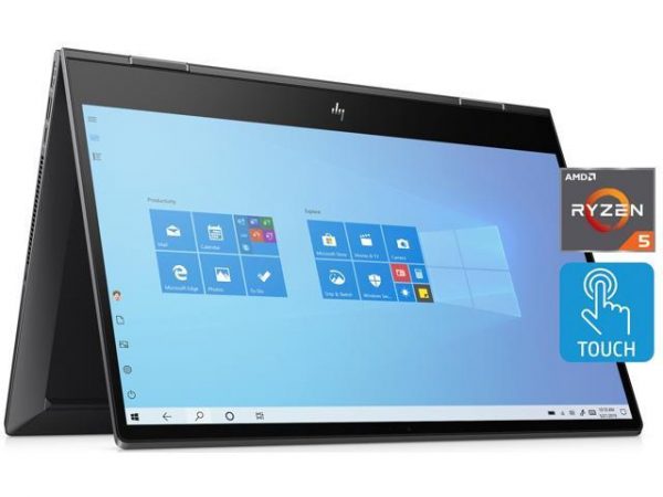 2021 HP Envy X360 15.6" FHD IPS Touchscreen Premium 2-in-1 Laptop, AMD Ryzen 5 4500U (beat i7-10710U), 16GB RAM, 512GB PCIe SSD, Backlit Keyboard, Fingerprint Reader, Windows 10 Home, Nightfall Black HP