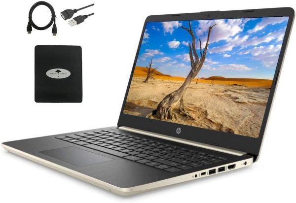 2021 Newest HP 14" HD Laptop for Business and Student, Intel Core i3-1005G1(Up to 3.4GHz, Beat i5-8250U), 16GB Memory, 512GB SSD, WiFi, Bluetooth, USB 3.1-A&C, HDMI, Win10 S, w/Ghost Manta Accessories