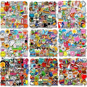 500 PCS Cool Laptop Stickers Vinyl Graffiti Decals, Variety Pack Waterproof Stickers for iPad, Water Bottle, Travel Case, Skateboard, Guitar, Car Bumper, Bike Helmet