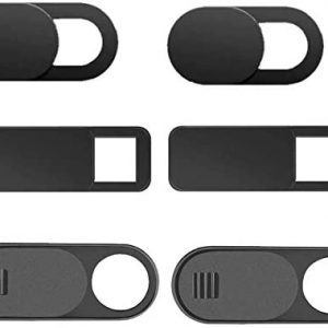 6PACK (2 Large+2 Medium+2 Small) 0.027 inch Ultra Thin Webcam Cover Slide Camera Blocker Protect Your Privacy Security for MacBook Air, Laptop, iPad, iMac, PC, iPhone 8/7/6 Plus