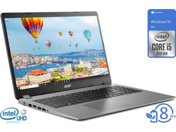 Acer Aspire 3 Notebook, 15.6" FHD Display, Intel Core i5-1035G1 Upto 3.6GHz, 20GB RAM, 128GB NVMe SSD, HDMI, Card Reader, Wi-Fi, Bluetooth, Windows 10 Pro Acer America