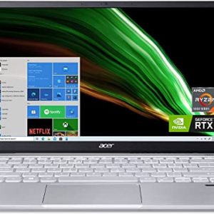 Acer Swift X SFX14-41G-R1S6 Creator Laptop | 14" Full HD 100% sRGB | AMD Ryzen 7 5800U | NVIDIA RTX 3050Ti Laptop GPU | 16GB LPDDR4X | 512GB NVMe SSD | Wi-Fi 6 | Backlit Keyboard | Windows 10 Home