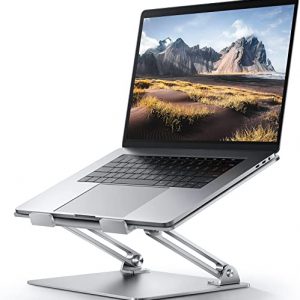 Adjustable Laptop Stand For Desk, Ergonomic Portable Computer Stand Aluminum Laptop Holder with Heat-Vent to Elevate Laptop, MacBook, Air, Pro, Dell XPS, Samsung, 11-17" All Laptop Stand Holder