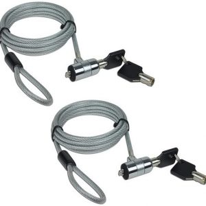 AOMGD 2Pcs 6 feet NoteGuard Kensington Compatible Universal Security Cable Lock with 2 Keys Two Sets