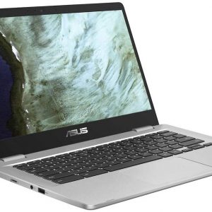 Asus C423NA Chromebook 14" HD Laptop (Intel Dual Core Celeron Processor N3350, 4GB DDR4 RAM, 64GB SSD) Webcam, WiFi, Bluetooth, Type-C, Google Chrome OS - Silver (Renewed)