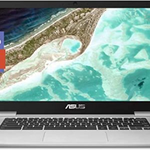 ASUS Chromebook C423 14.0" 180 Degree HD NanoEdge Display, Intel Dual Core Celeron Processor, 4GB LPDDR4 RAM, 32GB Storage, Silver Color, C423NA-DH02
