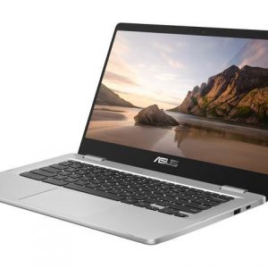 ASUS Chromebook C523NA-DH02 15.6" HD NanoEdge Display with 180 Degree Hinge Intel Dual Core Celeron Processor, 4 GB RAM, 32 GB eMMC, Silver Color ASUS