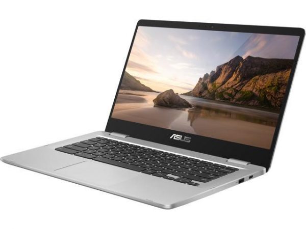 ASUS Chromebook C523NA-DH02 15.6" HD NanoEdge Display with 180 Degree Hinge Intel Dual Core Celeron Processor, 4 GB RAM, 32 GB eMMC, Silver Color ASUS