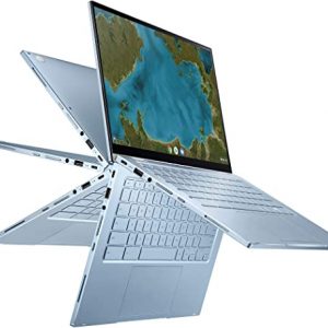 ASUS Chromebook Flip C433 2 in 1 Laptop, 14" Touchscreen FHD NanoEdge Display, Intel Core m3-8100Y Processor, 8GB RAM, 64GB eMMC Storage, Backlit Keyboard, Silver, Chrome OS, C433TA-AS384T