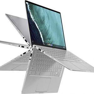 ASUS Chromebook Flip C434 2 in 1 Laptop, 14" Touchscreen FHD 4-Way NanoEdge Display, Intel Core M3-8100Y Processor, 4GB RAM, 32GB eMMC Storage, Backlit Keyboard, Silver, Chrome OS, C434TA-DH342T