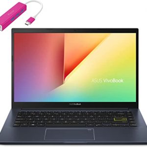 ASUS VivoBook 14 M413 14" FHD Laptop Computer, AMD Ryzen 5 3500U Quad-Core Up to 3.7GHz (Beats i5-8300H), 8GB DDR4, 256GB PCIe SSD, Backlit Keyboard, Fingerprint Sensor, Windows 10, iPuzzle Type-C HUB