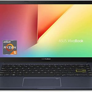 ASUS VivoBook 14 Thin and Light Laptop, 14” FHD IPS Display, Ryzen 5 3500U, 8GB DDR4 RAM, 256GB PCIe SSD, Webcam, Backlit Keyboard, Fingerprint Reader, WiFi Bluetooth, Windows 10 Home
