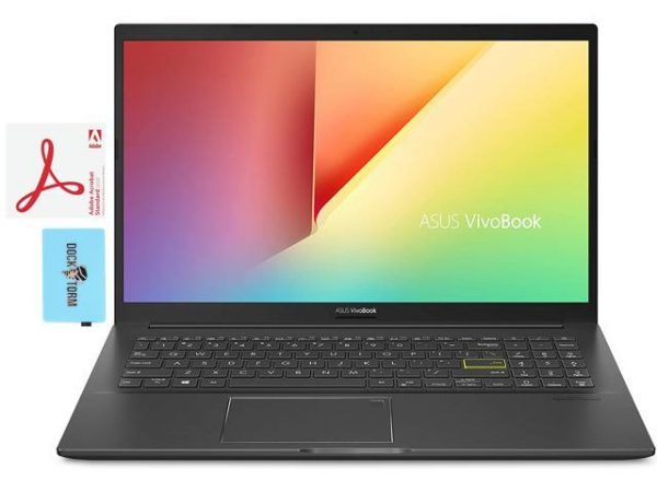 ASUS VivoBook 15 Home and Business Laptop (Intel i7-1165G7 4-Core, 16GB RAM, 1TB PCIe SSD + 2TB HDD, 15.6" Full HD (1920x1080), NVIDIA MX350, Win 10 Home) with Adobe Acrobat Standard , Hub ASUS