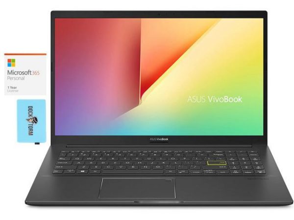 ASUS VivoBook 15 Home and Business Laptop (Intel i7-1165G7 4-Core, 16GB RAM, 1TB PCIe SSD + 1TB HDD, 15.6" Full HD (1920x1080), NVIDIA MX350, Win 10 Home) with Microsoft 365 Personal , Hub ASUS