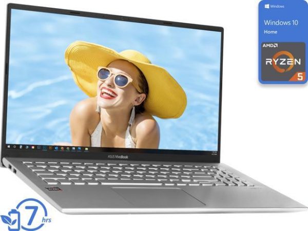 ASUS Vivobook Notebook, 15.6" FHD Display, AMD Ryzen 5 3500U Upto 3.7GHz, 8GB RAM, 128GB NVMe SSD, Vega 8, HDMI, Card Reader, Wi-Fi, Bluetooth, Windows 10 Home ASUS