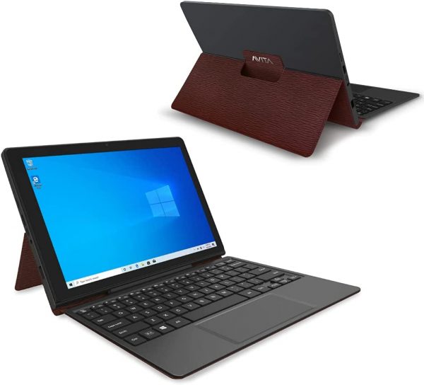AVITA Magus 11.6" HD Tablet with Detachable Keyboard, Intel Celeron N4000 Processor, 64GB Storage, 4GB RAM (Burgundy)