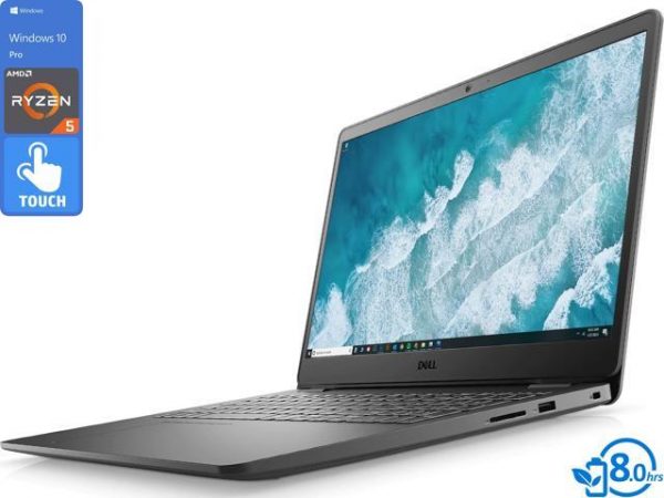 Dell Inspiron 3000 Notebook, 15.6" HD Display, AMD Ryzen 5 3450U Upto 3.5GHz, 8GB RAM, 256GB NVMe SSD, Vega 8, HDMI, Card Reader, Wi-Fi, Bluetooth, Windows 10 Pro DELL