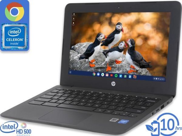 HP 11a Chromebook, 11.6" HD Display, Intel Celeron N3350 Upto 2.4GHz, 4GB RAM, 32GB eMMC, Card Reader, Wi-Fi, Bluetooth, Chrome OS (1N091UA) HP