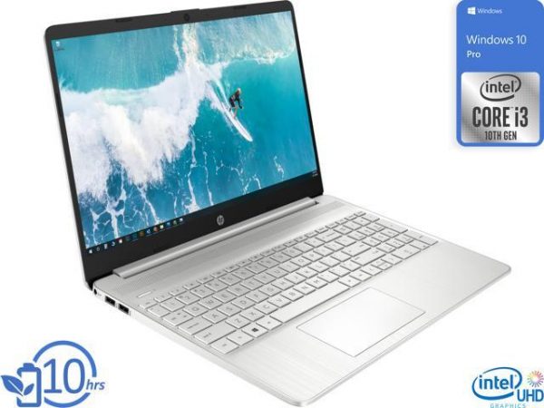 HP 15 Notebook, 15.6" HD Display, Intel Core i3-1005G1 Upto 3.4GHz, 16GB RAM, 128GB NVMe SSD, HDMI, Card Reader, Wi-Fi, Bluetooth, Windows 10 Pro HP