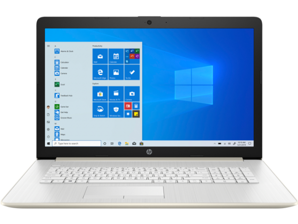 HP 17.3" HD+ (1600x900) Touchscreen Laptop (Intel Core i5-1035G1 Quad-Core Processor, 8GB DDR4 Memory, 256GB SSD, Numeric Keypad, DVD-Writer, Windows 10 Home, Pale Gold) HP