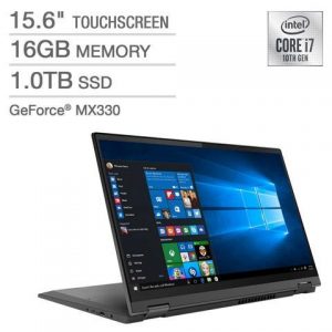 Lenovo Flex 5 15.6" 2-in-1 Touchscreen Laptop - 10th Gen Intel Core i7-1065G7 - GeForce MX330 - 1080p - Windows 10 Professional 81X30004US Notebook Tablet Lenovo