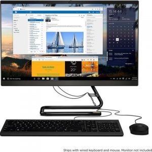 Lenovo IdeaCentre All in one 3 Desktop Computer 23.8” FHD Display AMD Quad-Core Ryzen 3 4300U 8GB DDR4 256GB SSD 720P Webcam HDMI DVD-RW WIFI Keyboard Mouse Win 10 Lenovo