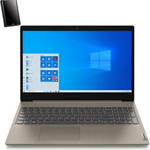 Lenovo Ideapad 3 15 15.6" FHD Business Laptop Computer, AMD Ryzen 5 3500U Quad-Core (Beat I7-7500U), 12GB DDR4 RAM, 256GB PCIe SSD, AC WiFi, Almond, Windows 10 Pro, iPuzzle 500GB External Hard Drive