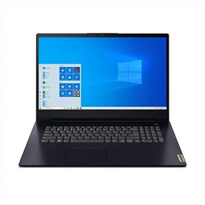 Lenovo IdeaPad 3 17.3" Laptop, 17.3" HD+ (1600 x 900) Display, AMD Ryzen 5 5500U Processor, 8GB DDR4 RAM, 512GB M.2 SSD Storage, AMD Radeon 7 Graphics, Windows 10 Home, 82KV003MUS, Abyss Blue