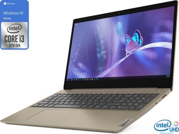 Lenovo IdeaPad 3 Notebook, 15.6" HD Touch Display, Intel Core i3-1005G1 Upto 3.4GHz, 8GB RAM, 256GB NVMe SSD, HDMI, Card Reader, Wi-Fi, Bluetooth, Windows 10 Home S (81WE00KVUS) Lenovo
