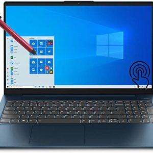 Lenovo IdeaPad 5 15.6" FHD Touchscreen Laptop Computer, Intel Quad-Core i5-1135G7(Beat i7-8569U), 8GB DDR4 RAM, 1TB PCIe SSD, Fingerprint Reader, Backlit KB, Blue, Windows 10, BROAGE 64GB Flash Stylus