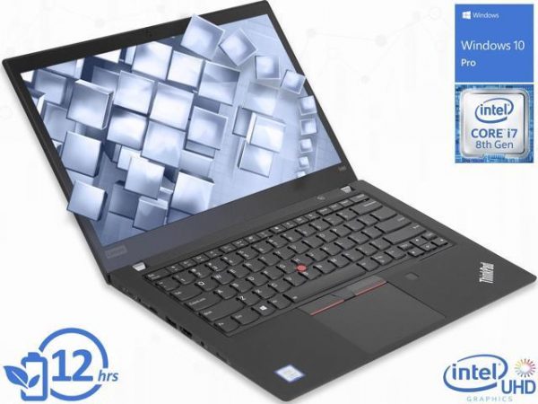 Lenovo ThinkPad T490 Notebook, 14" FHD Display, Intel Core i7-8565U Upto 4.6GHz, 24GB RAM, 512GB NVMe SSD, HDMI, Thunderbolt, Card Reader, Wi-Fi, Bluetooth, Windows 10 Pro Lenovo