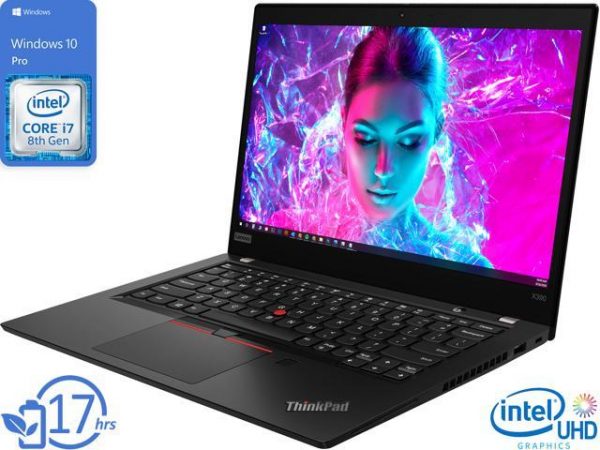 Lenovo ThinkPad X390 Notebook, 13.3" IPS FHD Display, Intel Core i7-8665U Upto 4.8GHz, 8GB RAM, 256GB NVMe SSD, HDMI, DisplayPort via USB-C, Card Reader, Wi-Fi, Bluetooth, Windows 10 Pro (20Q1SCDR00) Lenovo