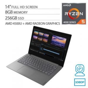 Lenovo V14 ARE 14" FHD Laptop, Ryzen 5 4500U Hexa-Core up to 4.0 GHz, 8GB DDR4 RAM, 256GB SSD, Wi-Fi, Bluetooth, HDMI, Win 10 Pro Lenovo