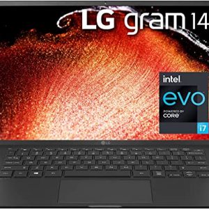 LG Gram 14Z90P - 14" WUXGA (1920x1200) Ultra-Lightweight Laptop, Intel evo with 11th gen CORE i7 1165G7 CPU , 16GB RAM, 512GB SSD, Alexa Built-in, 25.5 Hours Battery, Thunderbolt 4, Black - 2021