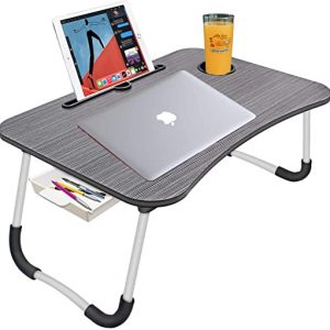 LXYZFZC Large Foldable Bed Tray Lap Desk,Portable Lap Desk with Tablet & Phone Slots Perfect for Watching Movie on Bed Or As Personal Dinning Table