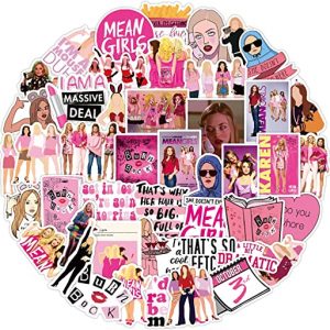 Mean Girls Sticker Pack 50 Pcs US Funny Movie Creative DIY Stickers Decorative for Laptop Luggage Computer Notebook Phone Home Wall Garden Window Snowboard(Mean Girls)
