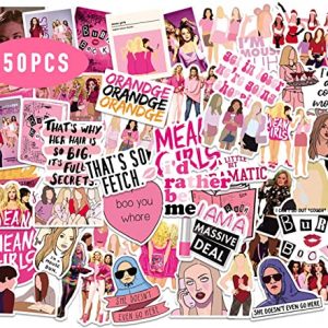 Mean_Girl Stickers 50PCS Funny Movie Graffiti Vinyl Waterproof Decor for Notebook Water Bottle Car Cup Laptop Bumper