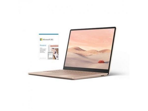 Microsoft Surface Laptop Go 12.4" Touchscreen Intel Core i5 8GB RAM 128GB SSD Sandstone + Microsoft 365 Personal 1 Year Subscription For 1 User Microsoft
