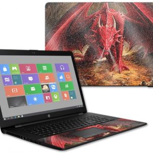 MightySkins Glossy Glitter Skin for HP 17t Laptop 17.3" (2017) - Angry Dragon | Protective, Durable High-Gloss Glitter Finish | Easy to Apply, Remove, and Change Styles | Made in The USA
