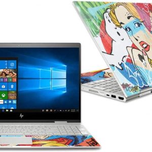 MightySkins Glossy Glitter Skin for HP Envy x360 Convertible 15" (2018) - Cartoon Mania | Protective, Durable High-Gloss Glitter Finish | Easy to Apply, Remove, and Change Styles | Made in The USA