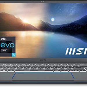 MSI Prestige 14 Evo Professional Laptop: 14" FHD Ultra-Thin Bezel Display, Intel Core i5-1135G7, Intel Iris Xe, 16GB RAM, 512GB NVMe SSD, Thunderbolt 4, Win10 Home, Intel Evo, Carbon Gray (A11M-221)