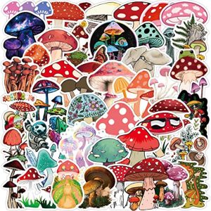 Mushroom Stickers| 50 PCS | Vinyl Waterproof Stickers for Laptop,Skateboard,Water Bottles,Computer,Phone,Guitar,Bat Stickers for Kids Adult (Mushroom Stickers)