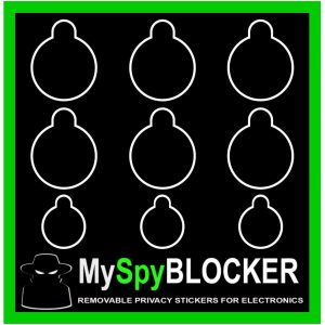MySpyBlocker Webcam Cover / Camera Lens Covers for Online Privacy! Removable & Reusable. Bulk Pack (6 Sheets x 9 stickers - 54 UNIVERSAL Black Webcam Covers.)