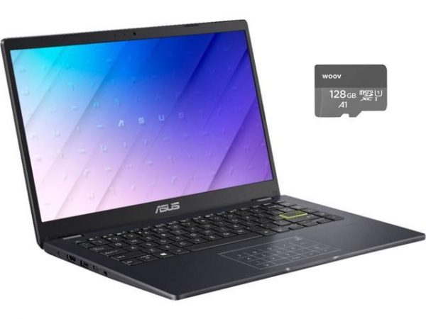 New ASUS 14" HD Premium Laptop | Intel Celeron N4020 Processor | Intel HD Graphics | 4GB RAM | 128GeMMC | Windows 10 Home | Bundle Woov 128GB MicroSD Card ASUS