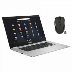 New ASUS 15.6" FHD Anti-Glare LED-Backlit Chromebook | Intel Celeron N3350 | Intel Micro SD Card Reader | 4GB RAM | 64GB eMMC | ChromeOS | | Bundle Woov Wireless Mouse ASUS